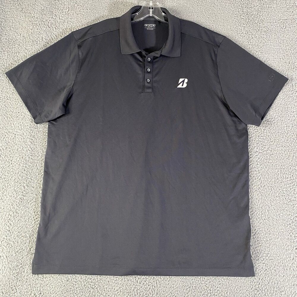 Bridgestone Tires Polo Shirt Ogio Men 2XL XXL Gray Stretch Golf Employee Office